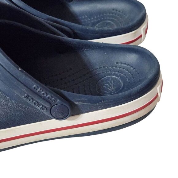 Crocs Crocband Shoes Size M 7 W 9 Blue Red White July 4th USA Clogs Rubber Slip - Picture 3 of 11